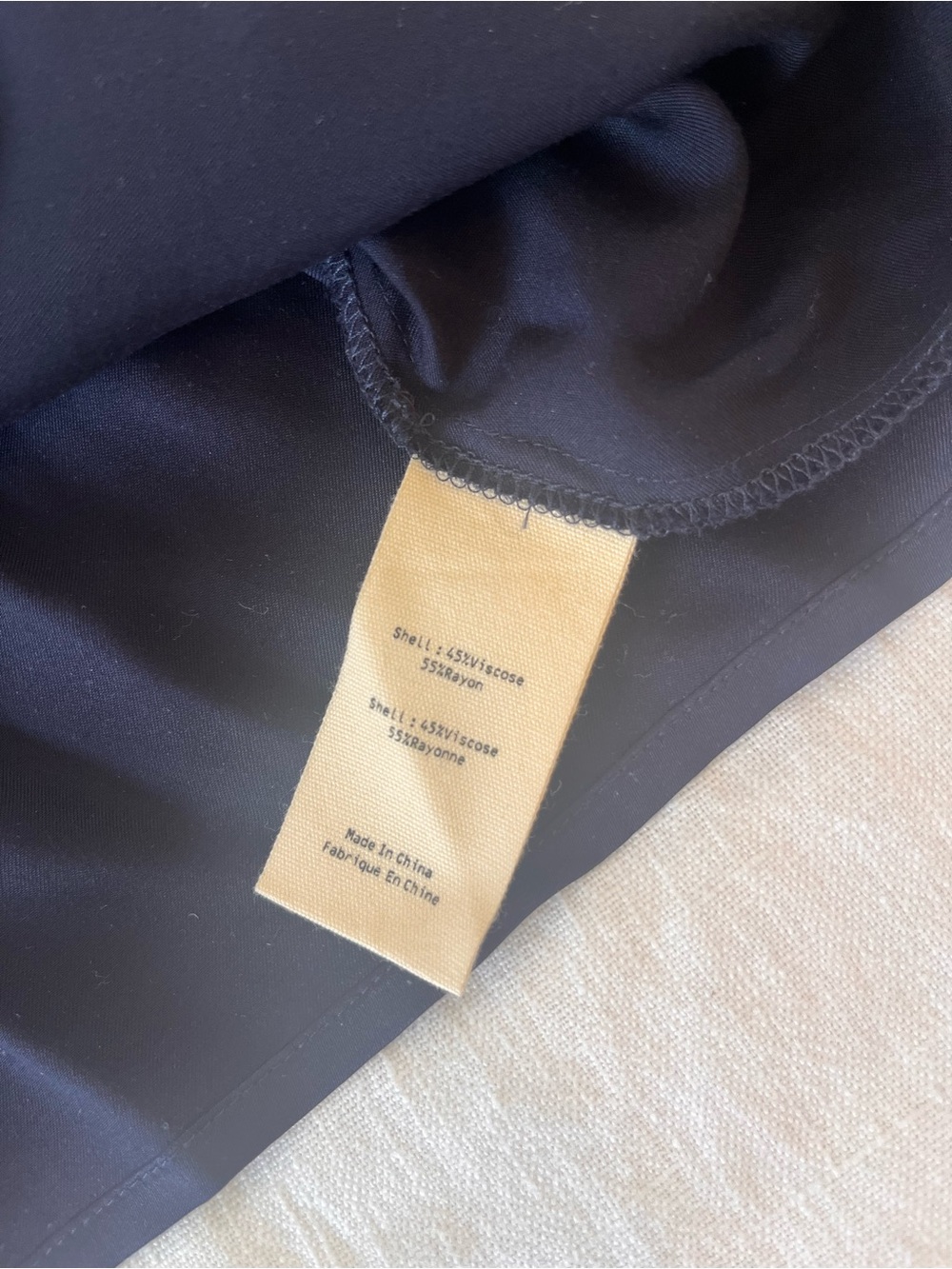 L’Agence Roxane tie front silky top midnight navy blue small - Picture 10 of 11